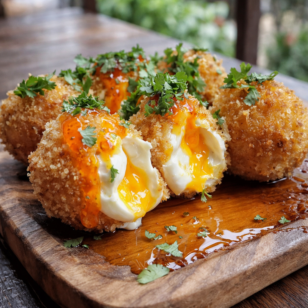 Crispy Fried Burrata: 5 Easy & Amazing Ways 5 Close-up of crispy fried burrata oozing creamy filling