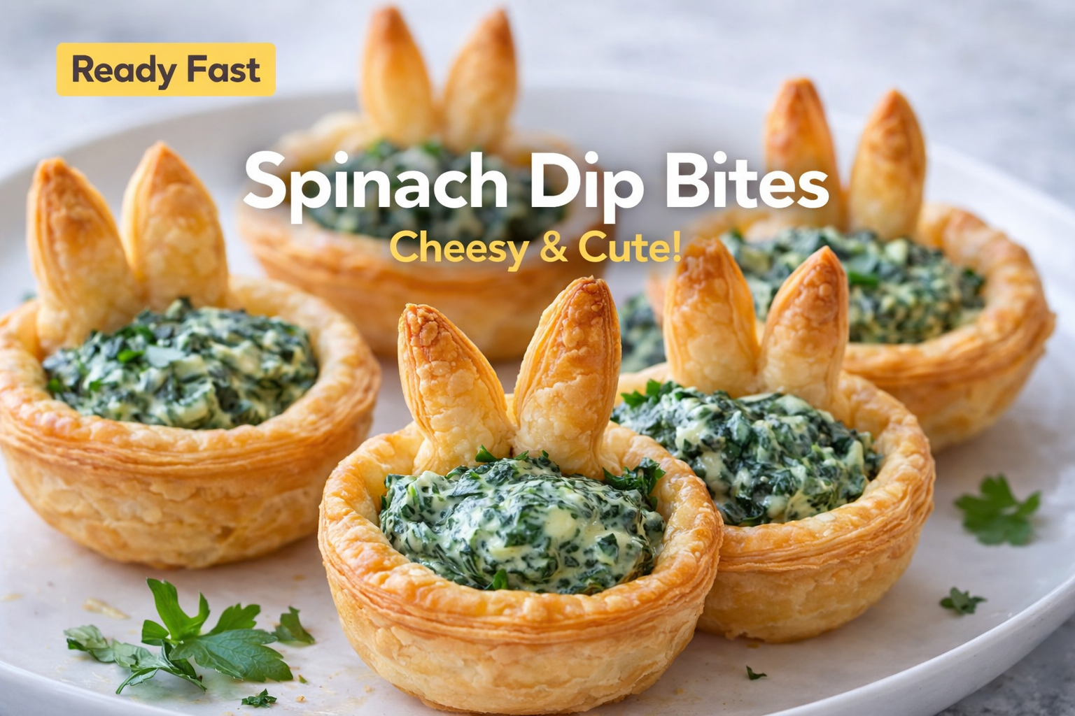 Easter Bunny Crescent Bites – Amazing 5 Easy Steps 4 Easter Bunny Crescent Bites served on a festive spring platter