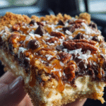 Texas Trash Pie – Easy 7-Step Ultimate Recipe 8 Slice of Texas Trash Pie showing gooey chocolate and crunchy pretzel texture