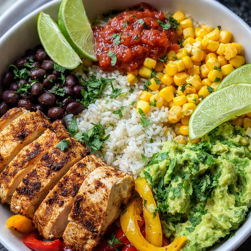 7 Easy & Delicious Ways: Fajita Chicken Burrito Bowl 5 Healthy Fajita Chicken Burrito Bowl with fresh toppings