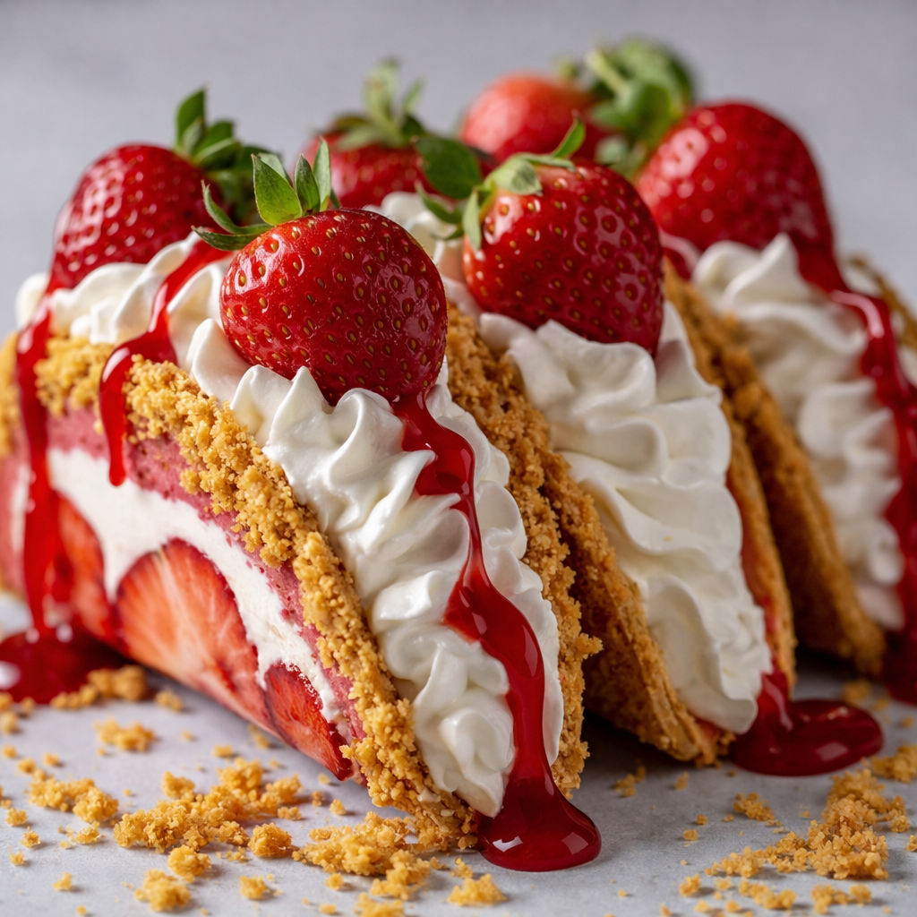 Strawberry Cookie Boats: 5 Easy Lovely Dessert Ideas 6 Fresh Strawberry Cookie Boats on serving plate