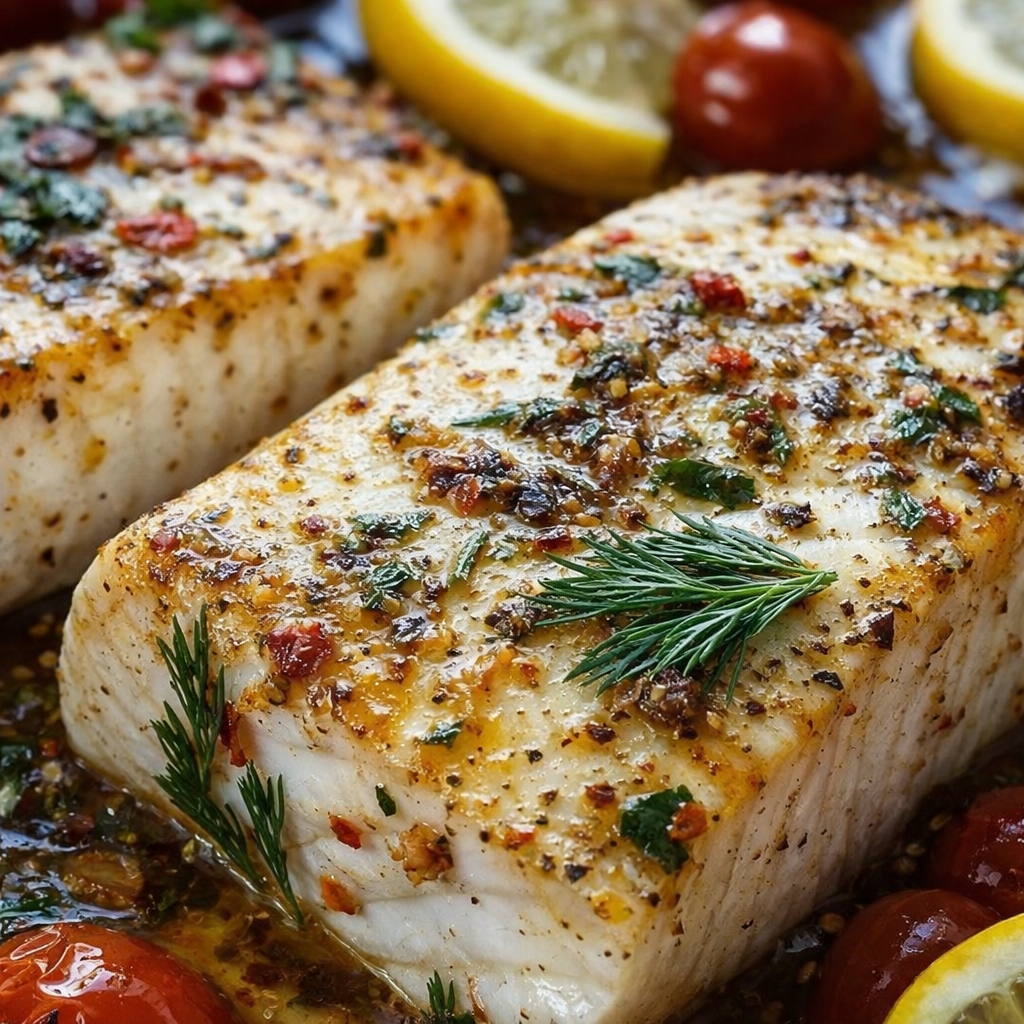 Healthy baked mahi mahi dinner plate