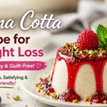 Healthy panna cotta recipe with berries