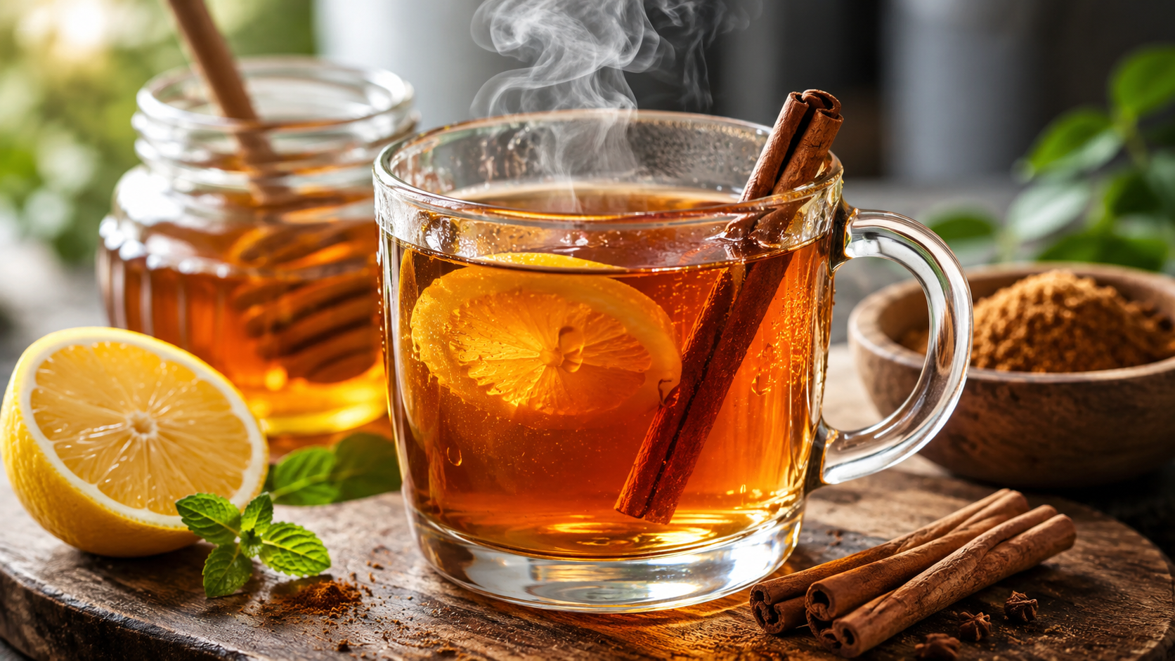 Raw Honey and Cinnamon for Weight Loss in a glass cup