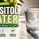 Inositol water weight loss drink in a glass with lemon