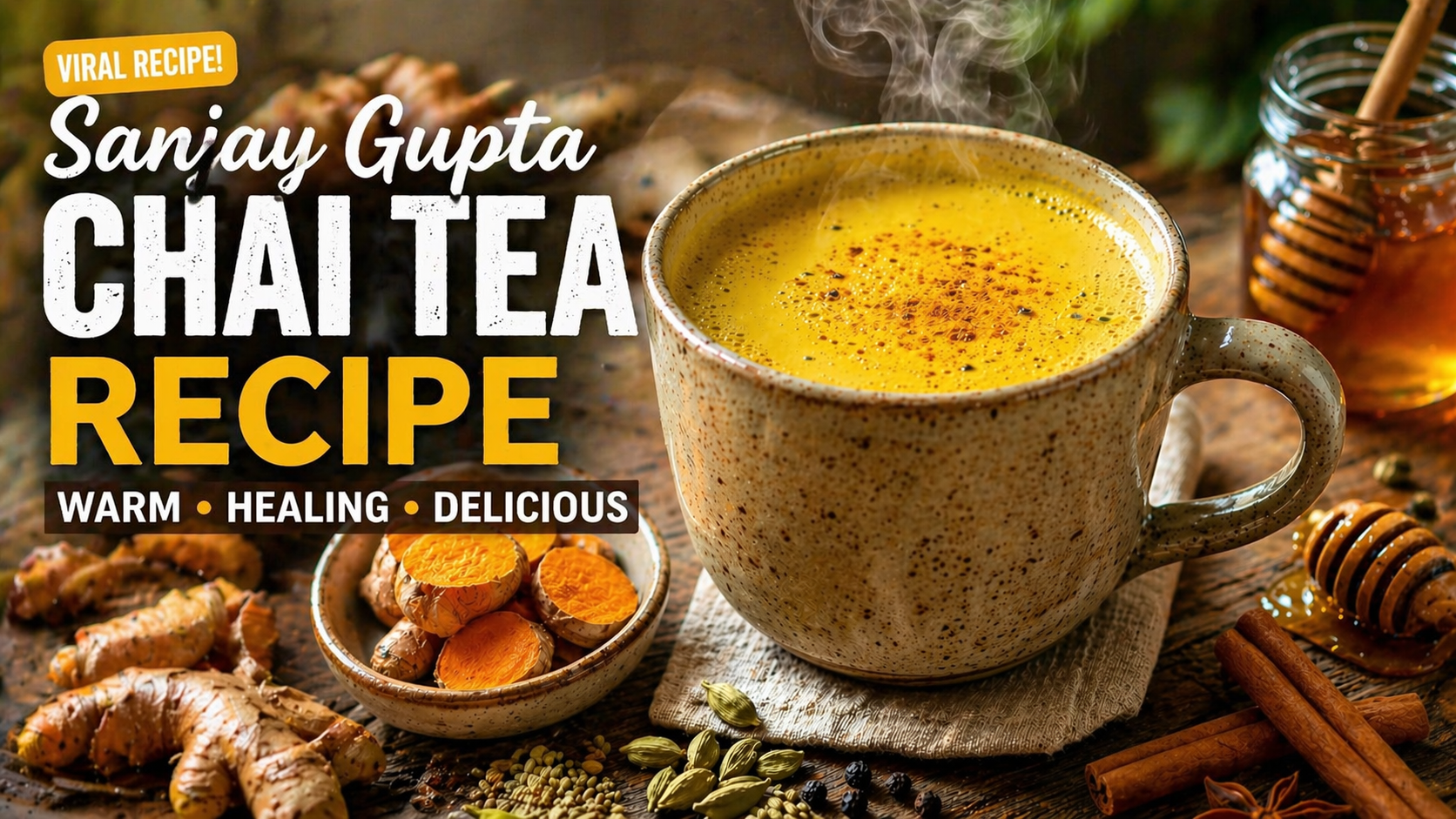 Sanjay Gupta chai tea recipe in a cup