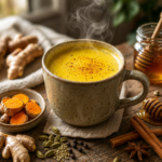 homemade spiced chai tea with milk