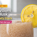 Psyllium husk satiety drink in glass