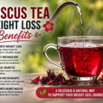 Hibiscus tea weight loss benefits drink in glass cup
