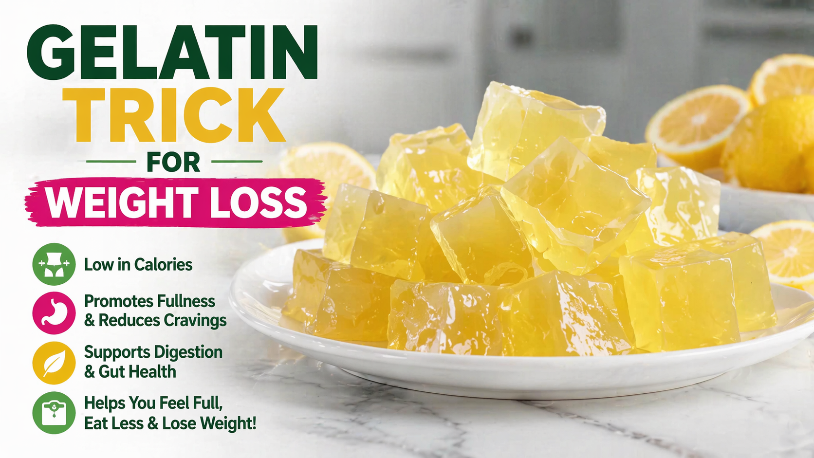 A minimal and healthy gelatin recipe designed for appetite control