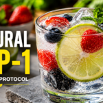 Natural GLP-1 beverage protocol in a glass with lemon