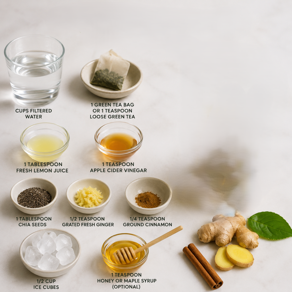Homemade natural GLP-1 beverage protocol ingredients