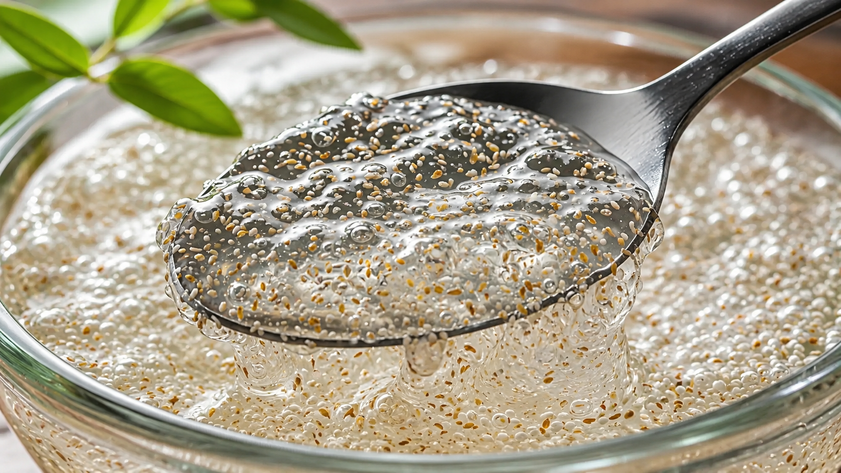 Psyllium husk weight loss drink in glass with lemon