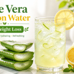 Aloe Vera Lemon Water for Weight Loss in glass
